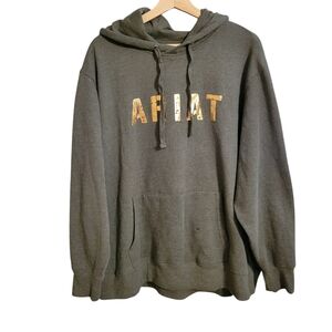 Ariat Green Gold Logo Pullover Hoodie